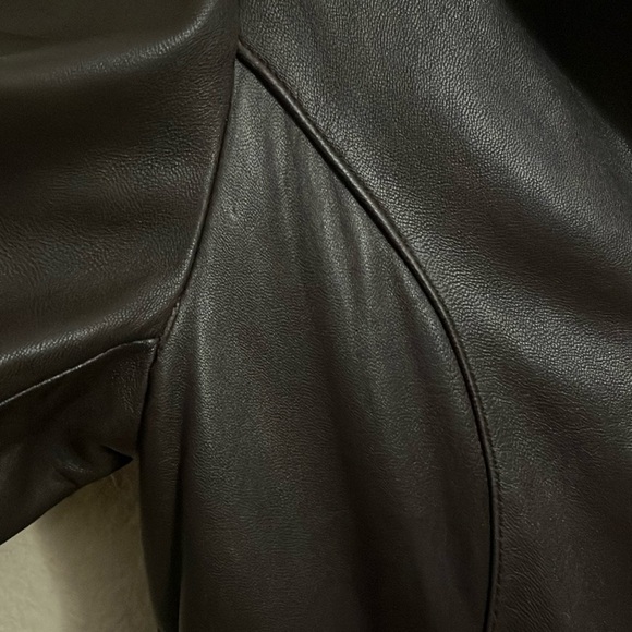 Adler Collection Women's Brown Leather Jacket Coat Medium - Picture 9 of 13